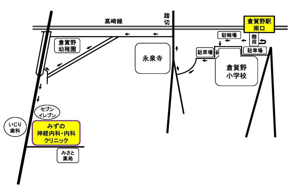 倉賀野駅からの案内図